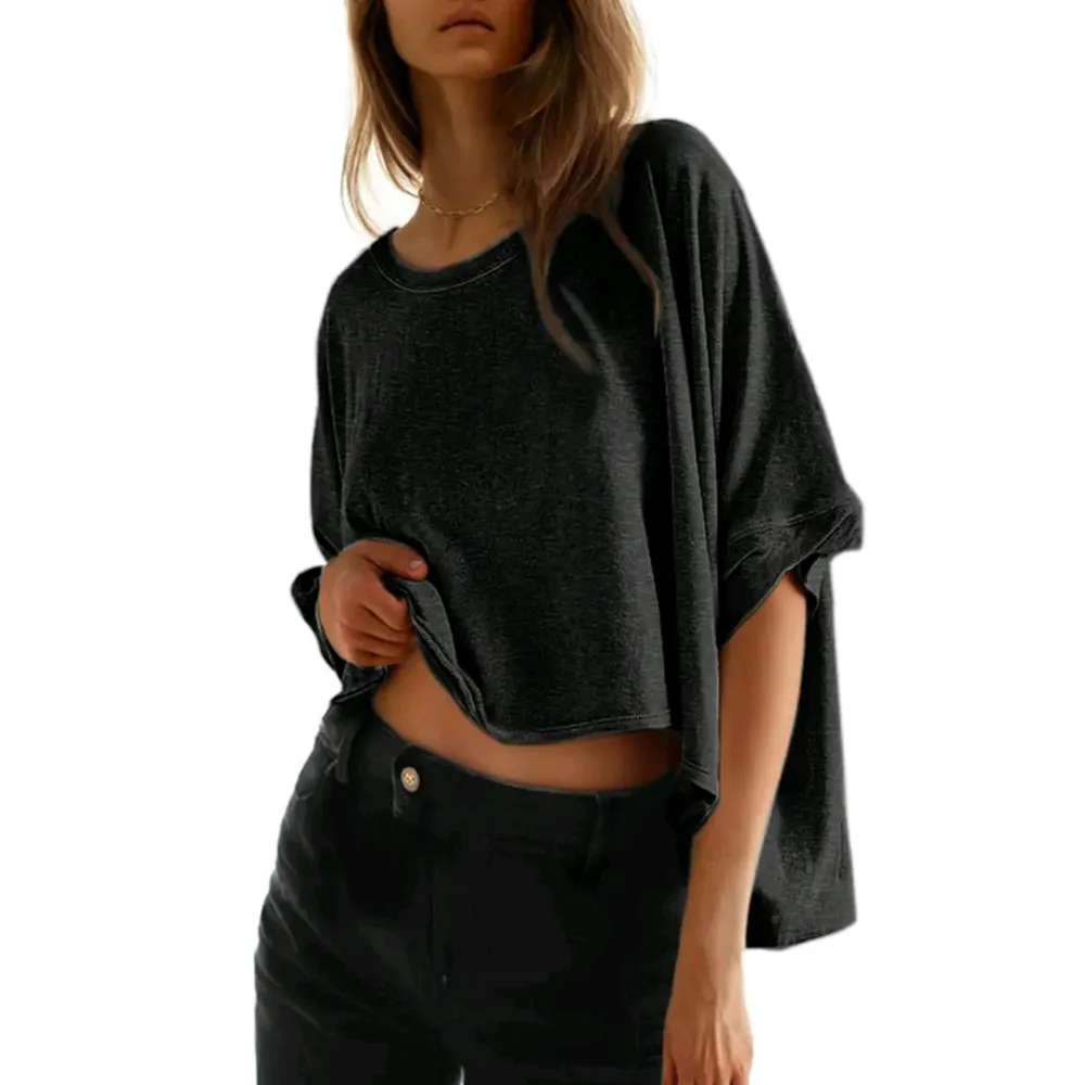 Women's Loose T-Shirt + Linen Wide-Leg Pants