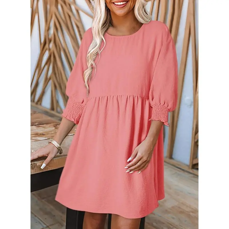 Women's Summer Casual Loose Fit Tunic Dress