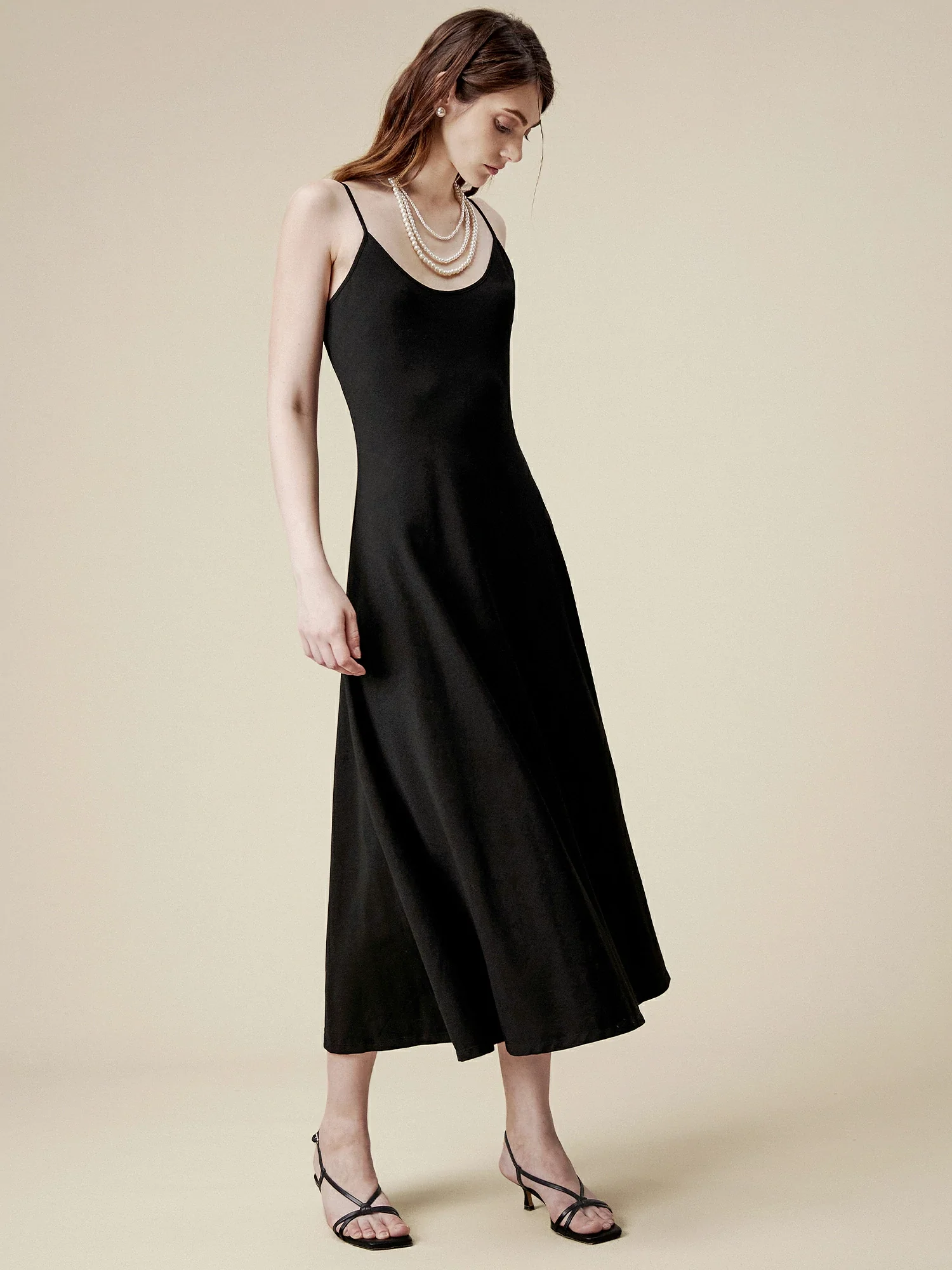 U Neck Suspender Dress