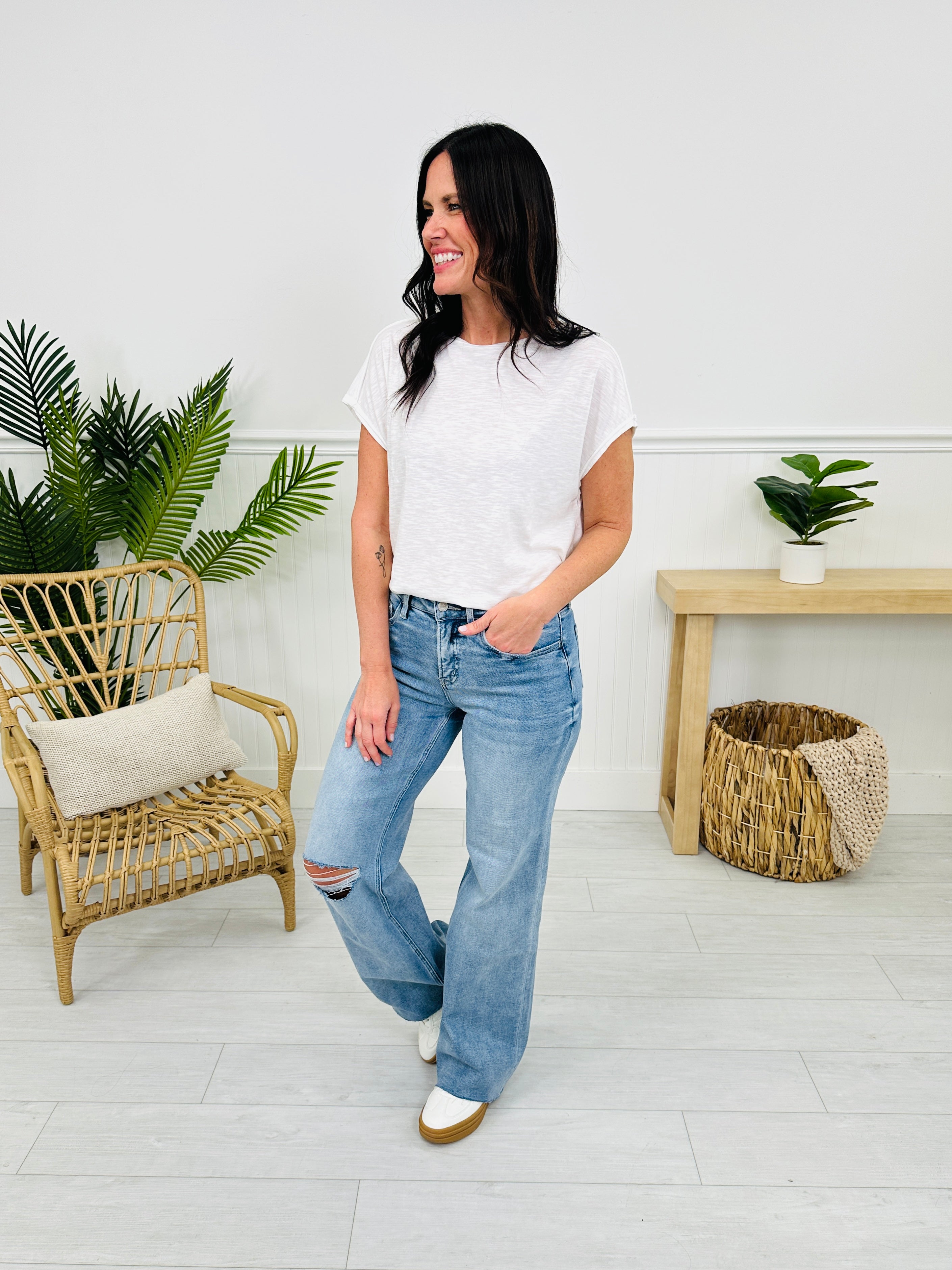 The Bee's Knees Tummy Control Wide Leg Jeans