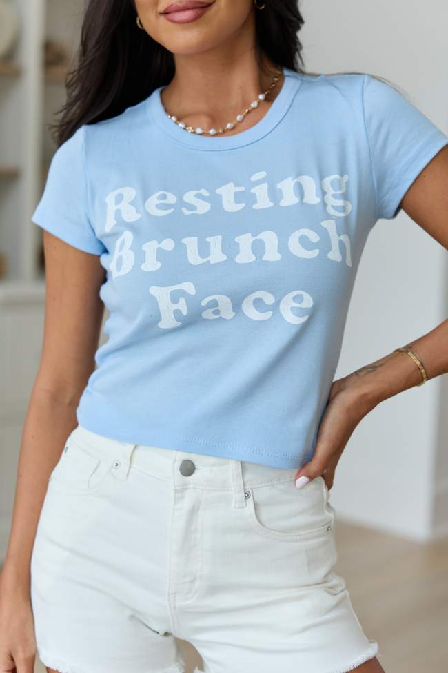 Resting Brunch Face Blue Baby Graphic Tee
