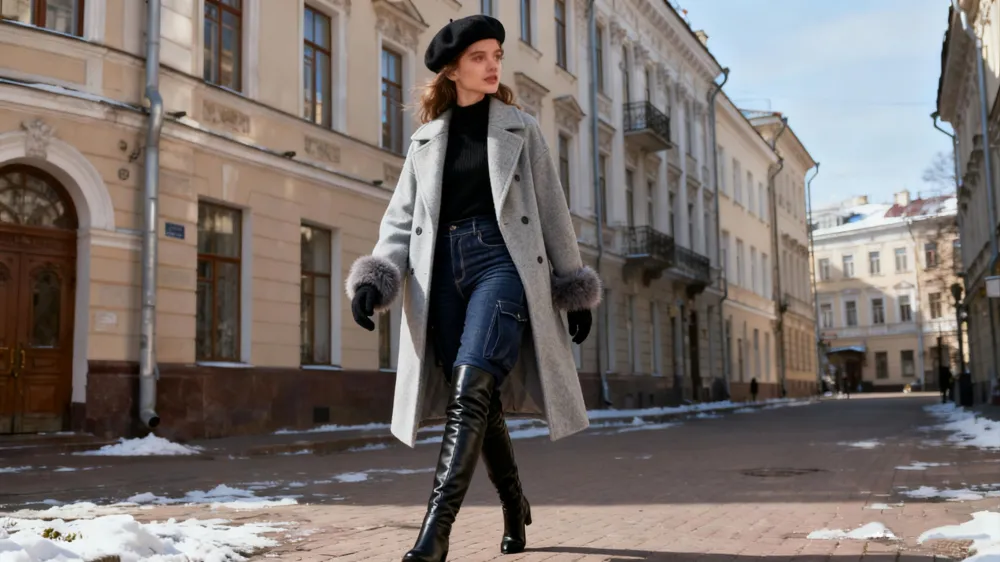 Women's Y2K High-Waist Cargo Denim Flap Pocket Pants