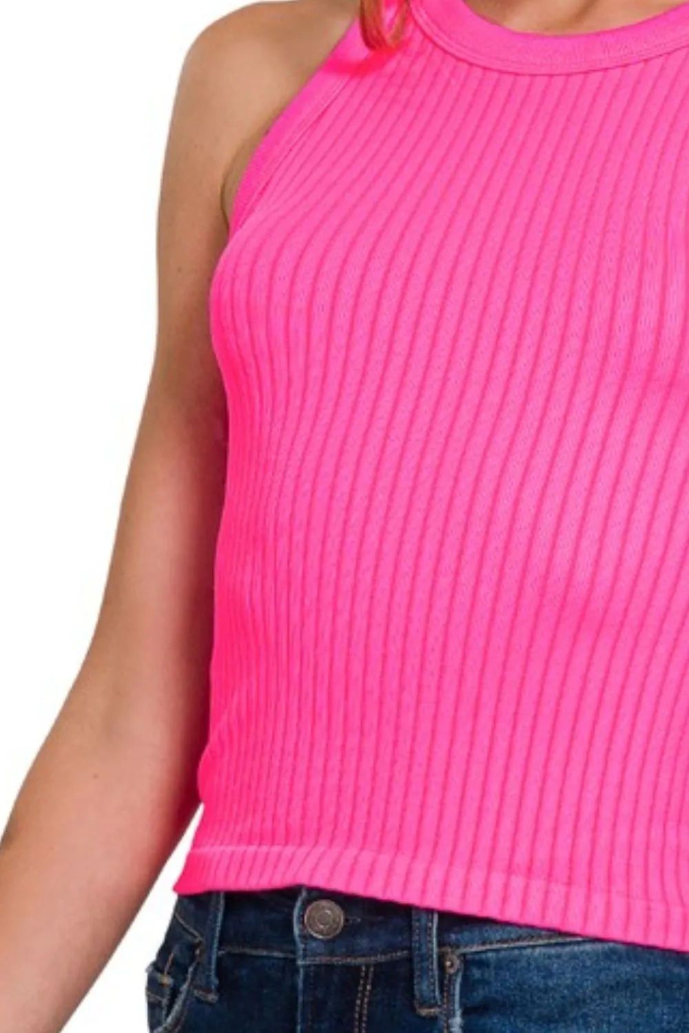 Seamless Ribbed Crop Tank