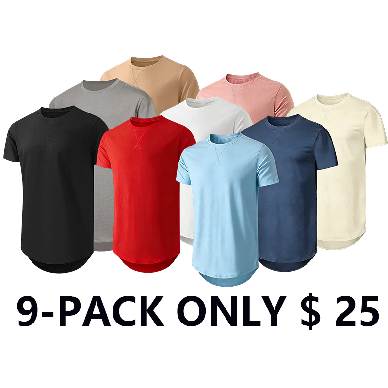 Men's Hipster Longline Crewneck T-Shirt