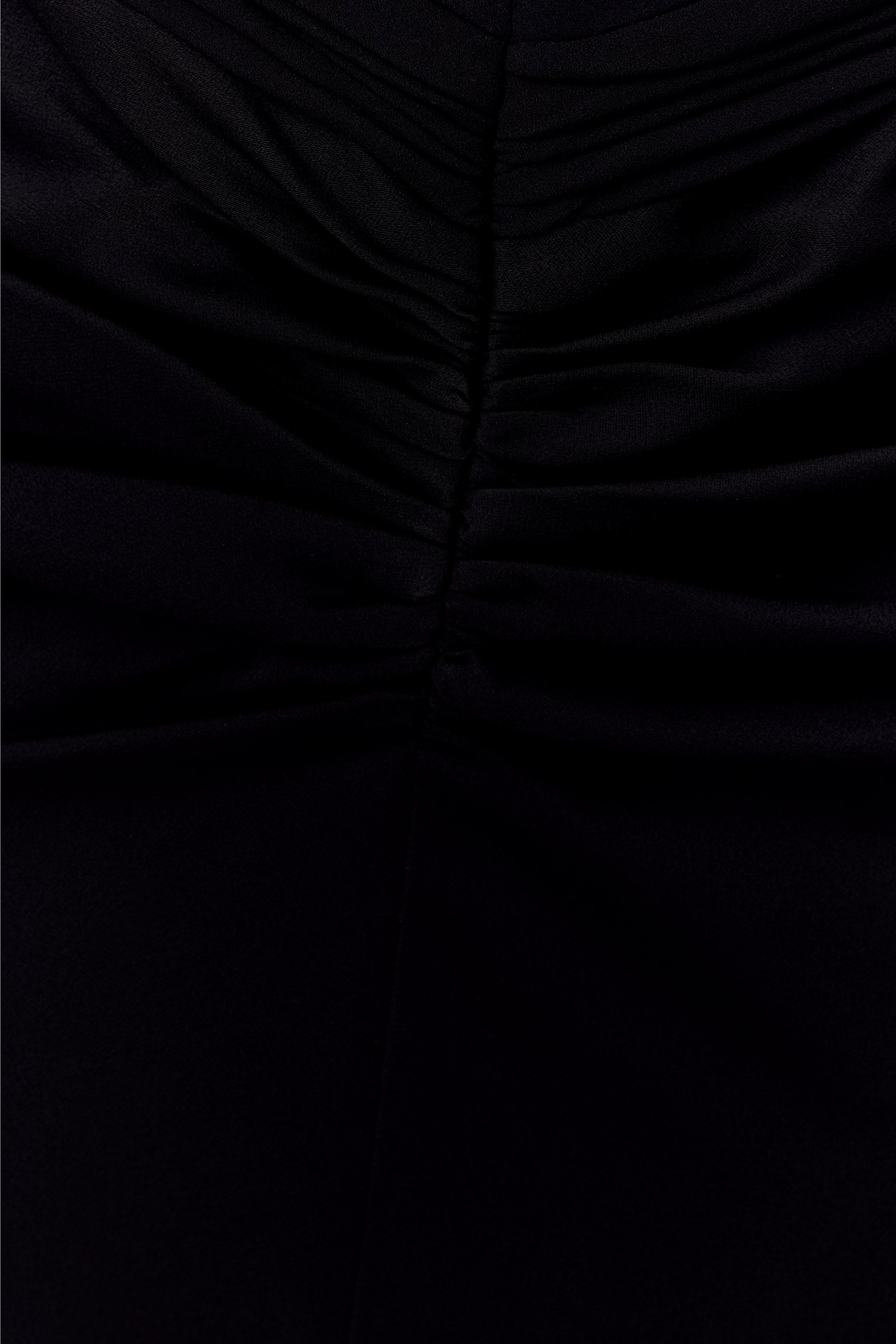 Black Low Neck Maxi Dress