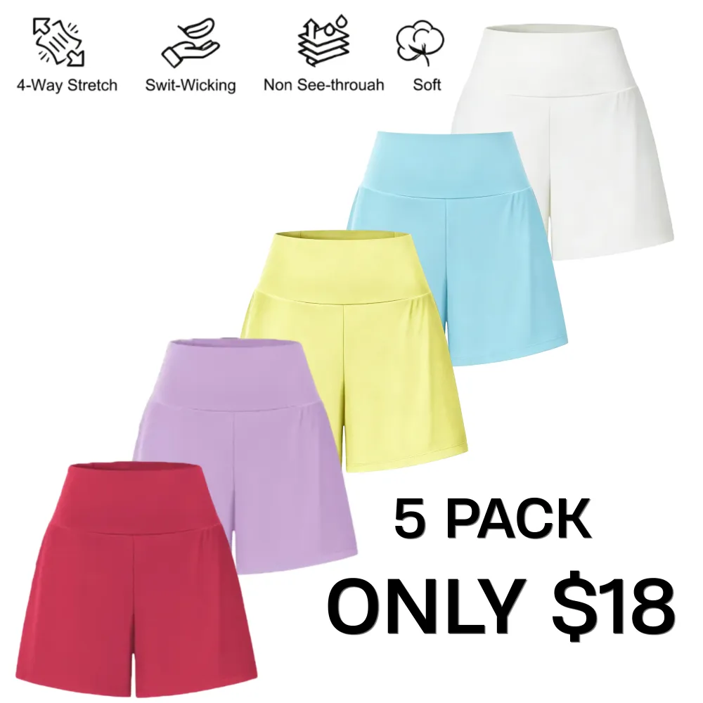 Super High Waisted Back Pocket & Side Hidden Pocket 2-in-1 Yoga Shorts