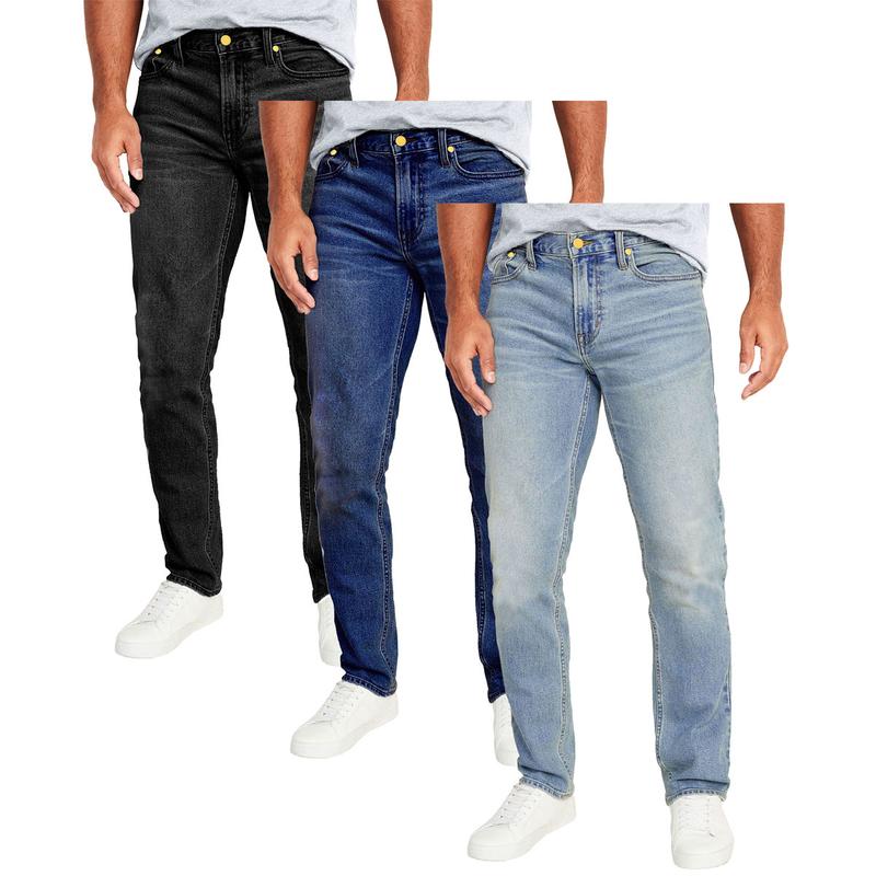 Men’s Slim Straight Flex Stretch Jeans — Everyday Comfort Denim