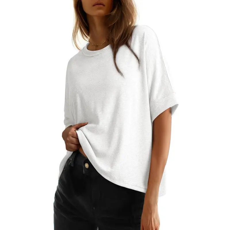 Women's Tops for Women 2026 Loose Oversized Basic Tee Comfortable Soft Fabric Flattering Fit