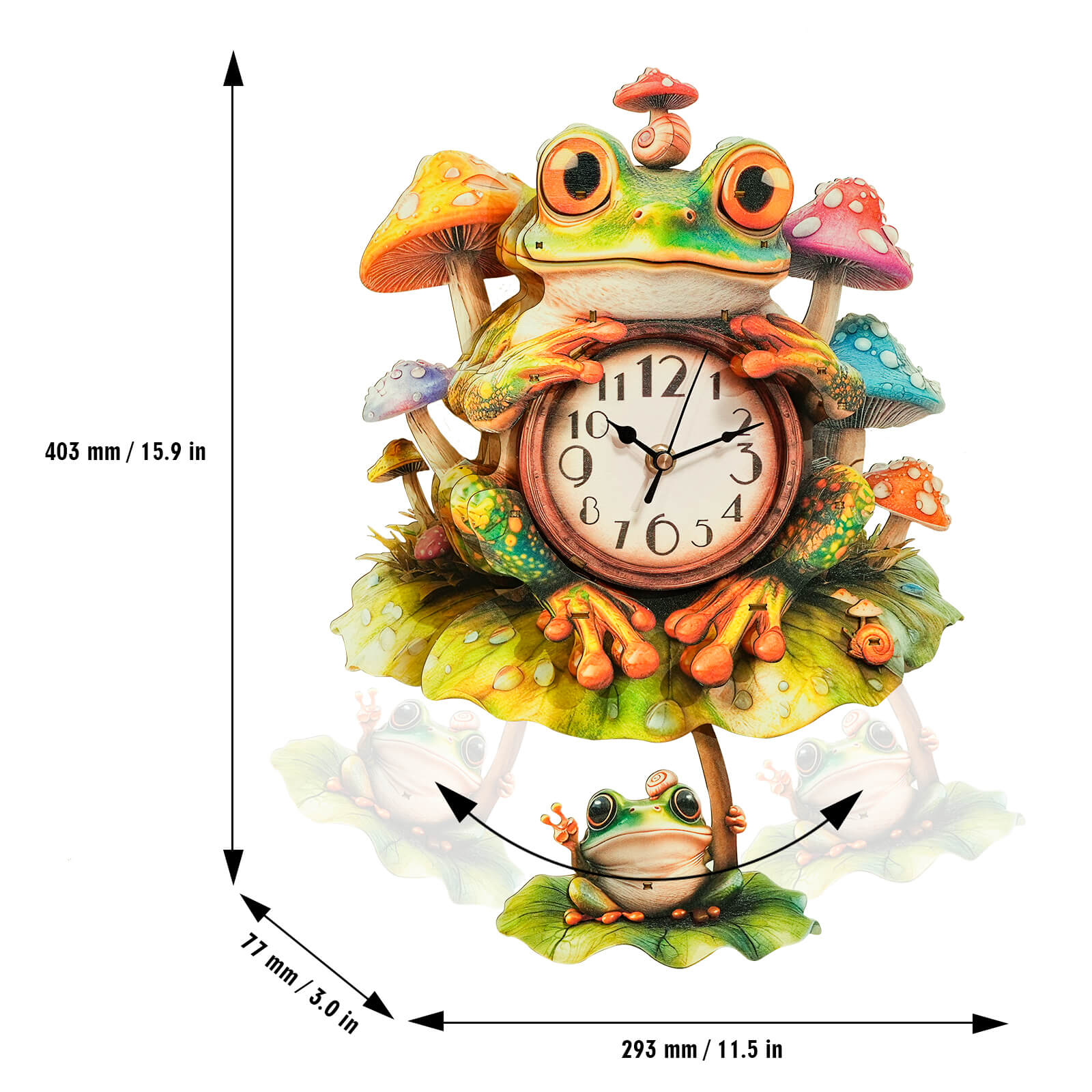 Frogâ€“ DIY Wooden Clock, 3D Puzzle Craft Kit