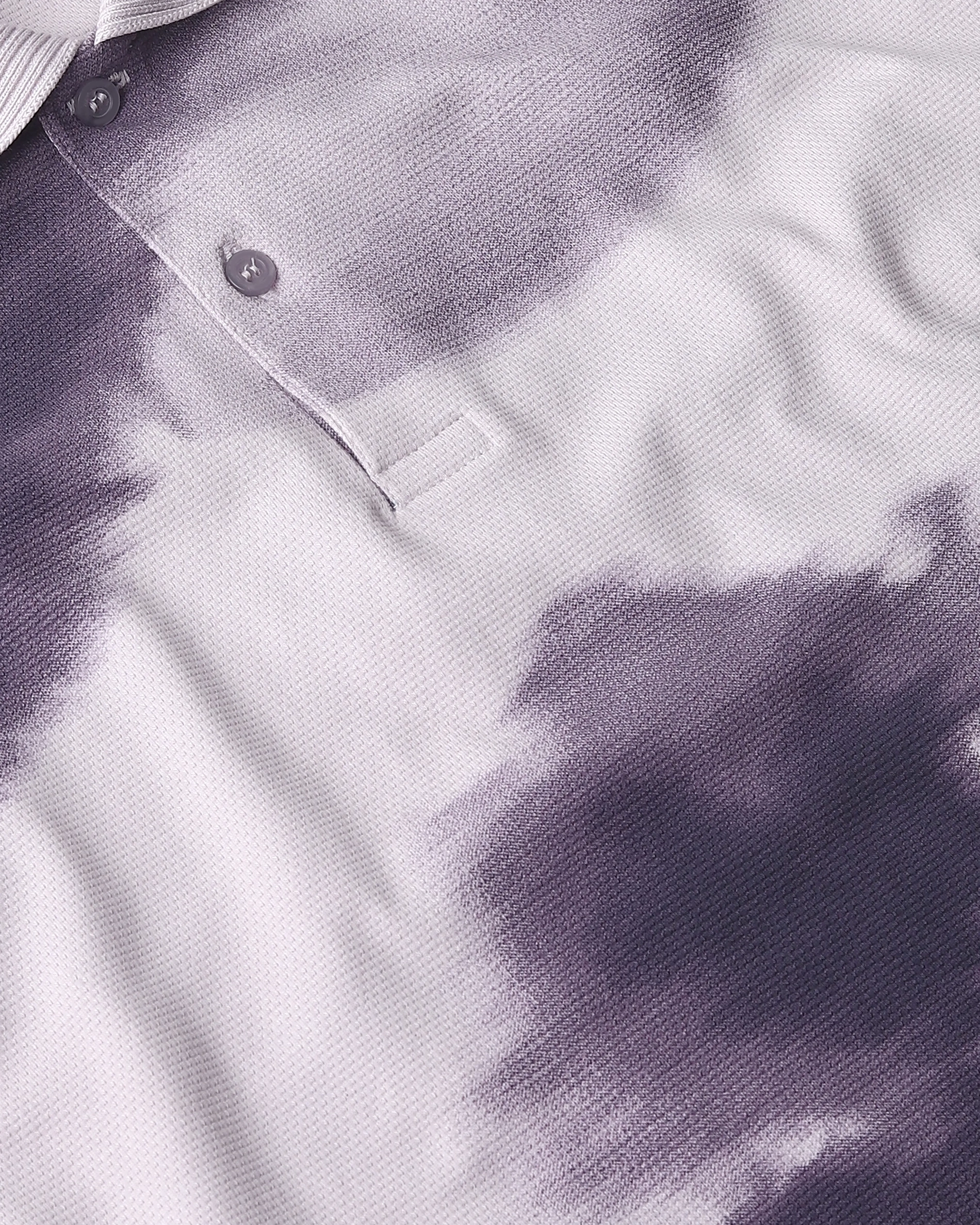 Daily Simple And Slimming Lilac Abstract Polo Shirt