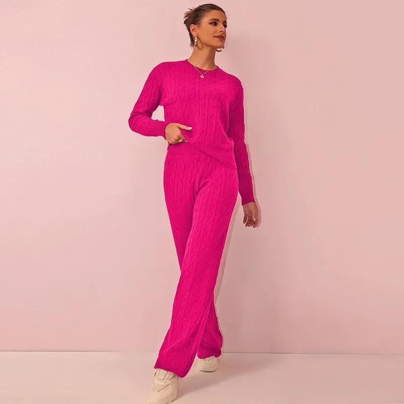 Cozy Women’s Cable-Knit Lounge Set