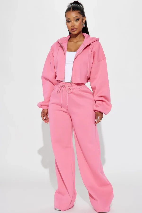 On The Go Fleece Pant Set