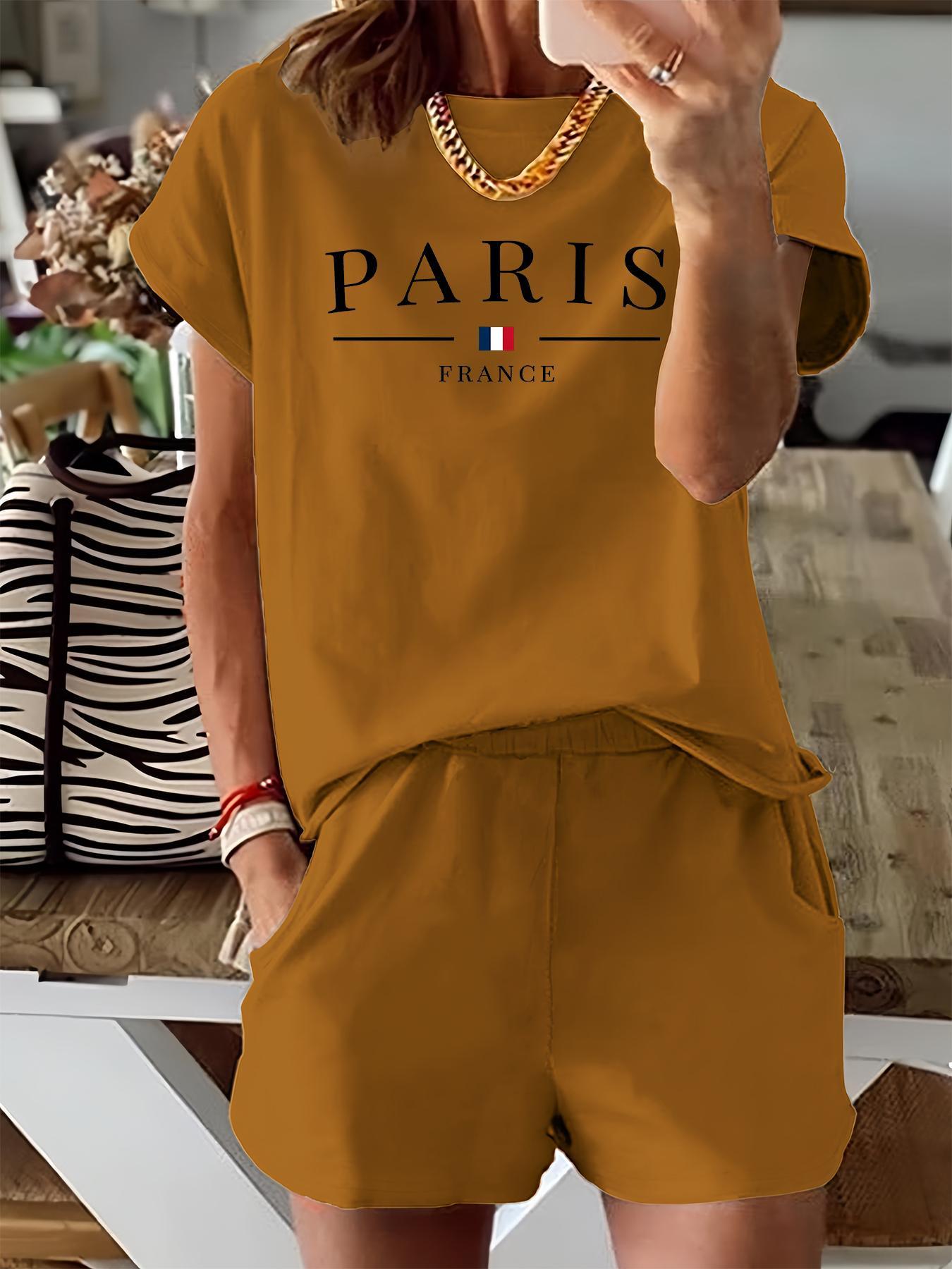 🔥Women’s Summer Graphic Tee & Shorts Lounge Set