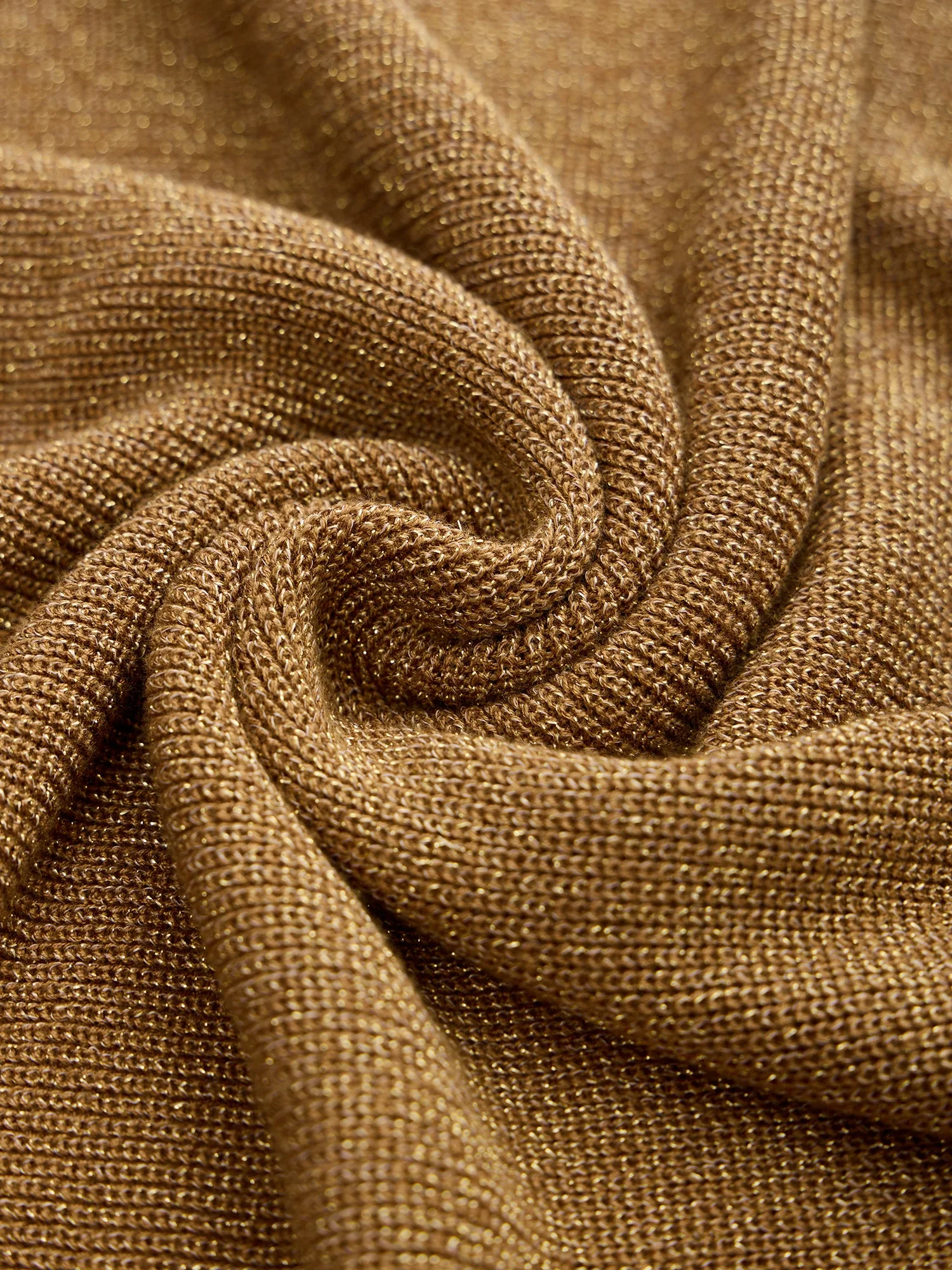 V-Neck Halter Metallic Maxi Dress