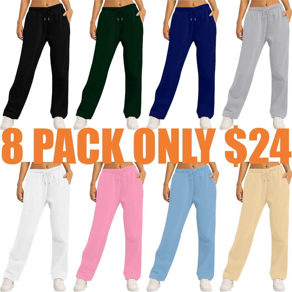 Women's Wide Leg Loose-Fit Fleece Sweatpants