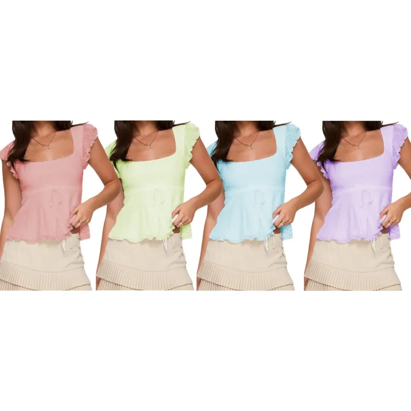 Women's Summer Slim Cropped Tops (Just $3 Each!)