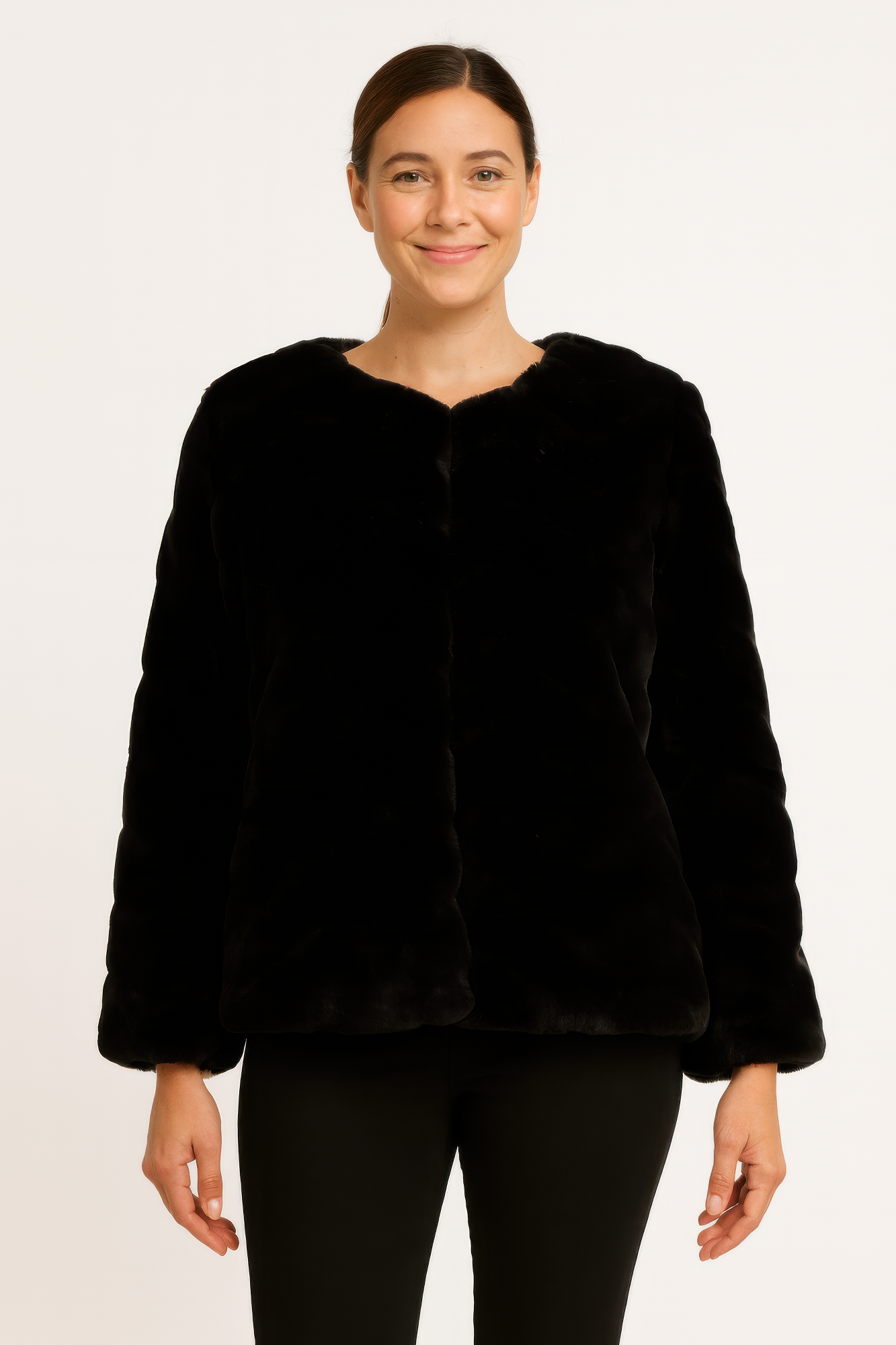 Midnight Luxe Faux Fur Jacket