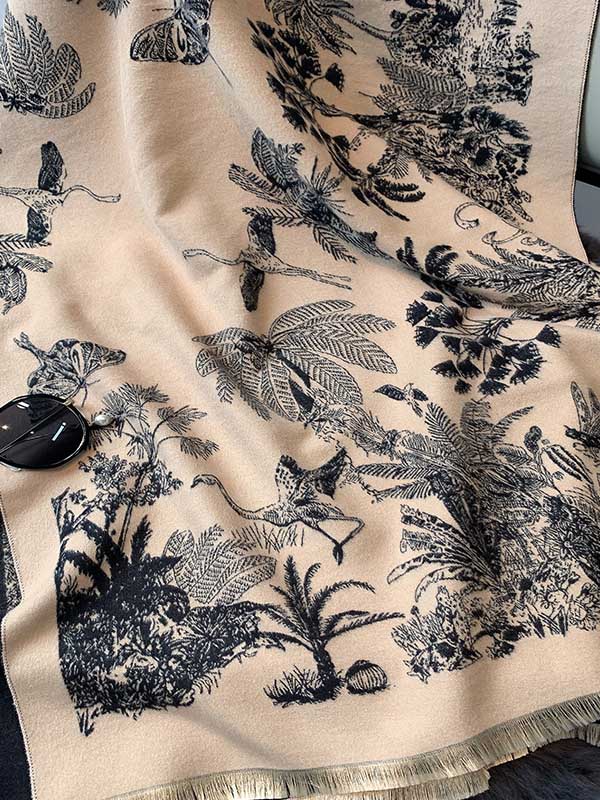 Imitation Cashmere Shawl Printed Warm Scarf