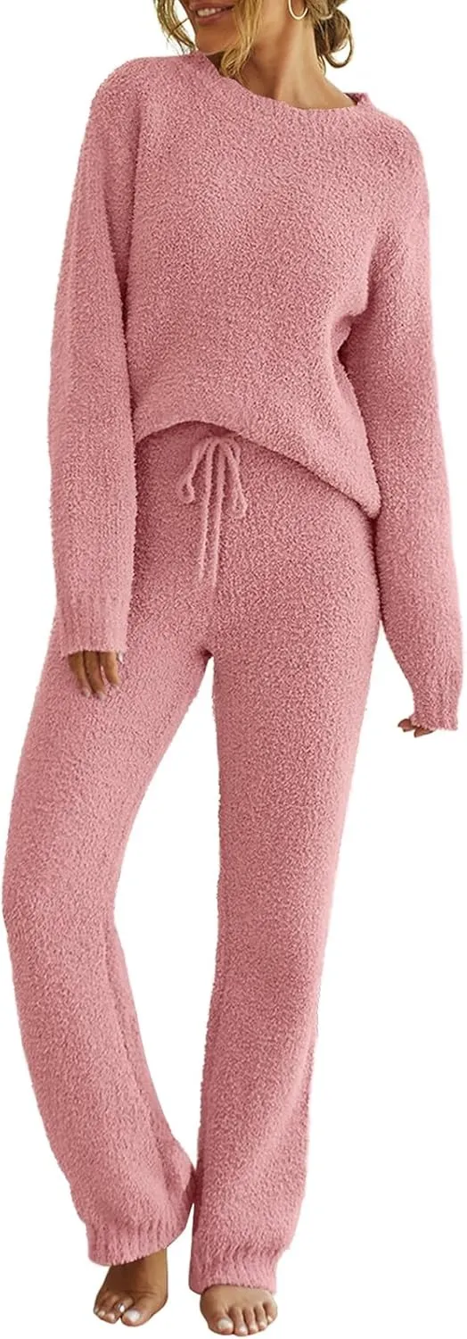 Womens Pajama Sets 2025 Fall Lounge Sweater Set