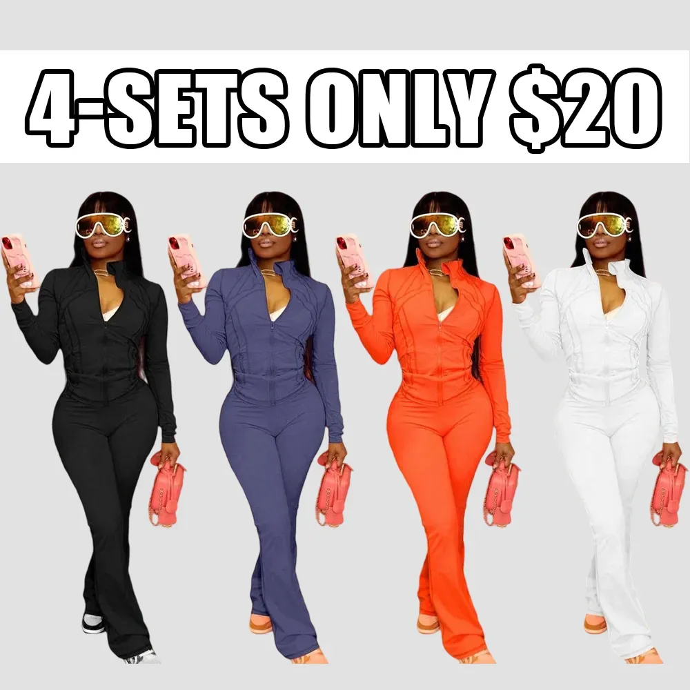 FINAL DAY CLEARANCE – Below Cost | Women’s Casual Sporty Two-Piece Set | Zip-Up Long Sleeve | Once Gone, No Restock