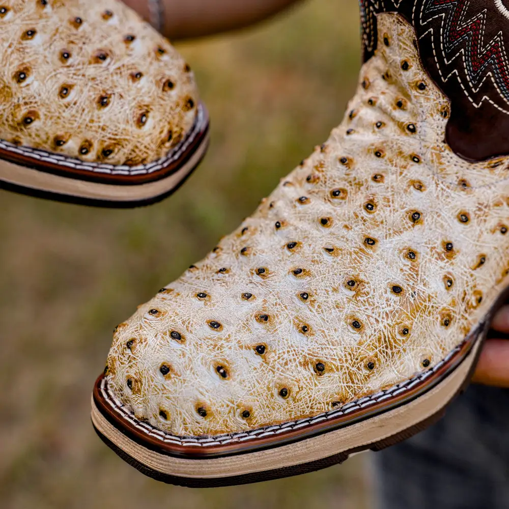 Desert Orix Ostrich Leather Boots With 3D Lightweight Sole - Composite Toe