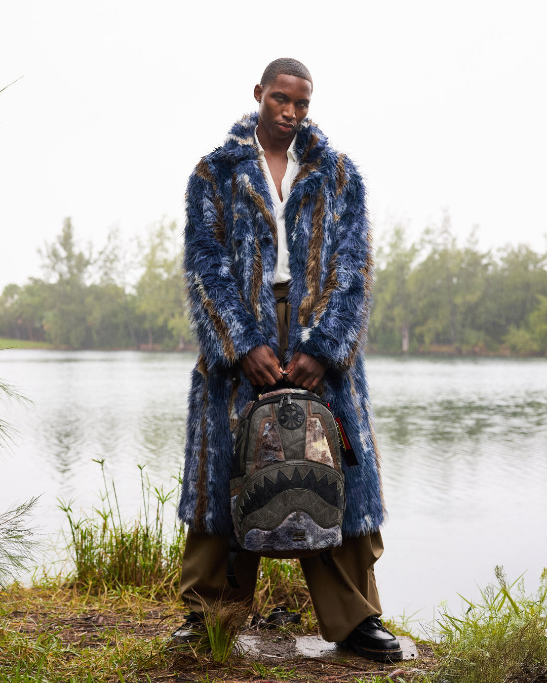 FOUNDATION DAYS FUR COAT SHARK BACKPACK