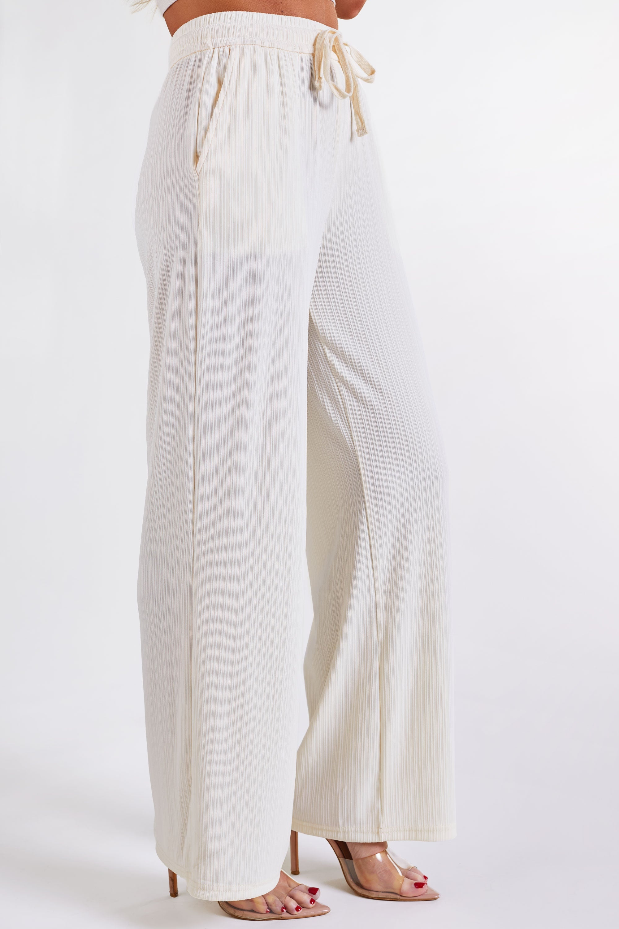 Chic Drawstring Elastic-Waist Pants