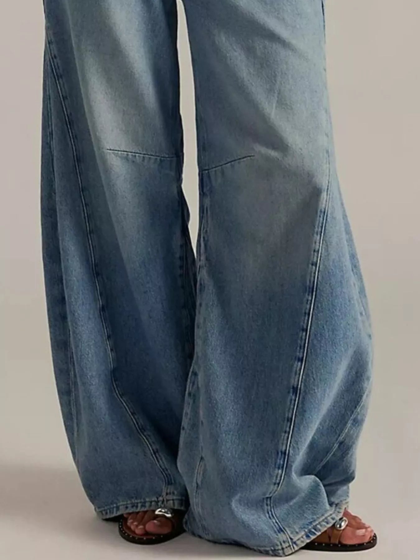 Washed Wide Leg Jeans