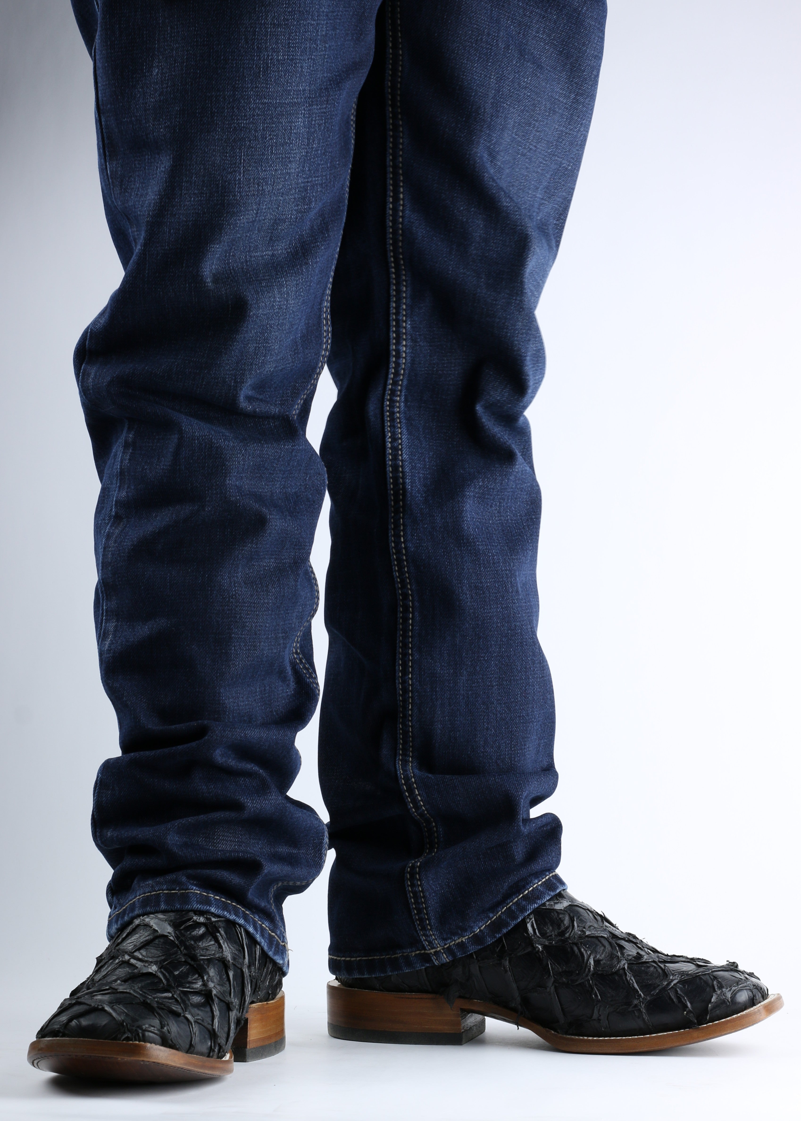 Chero's Premium Exotic Pirarucu Gloss Black Clearance Sale 70%OFF