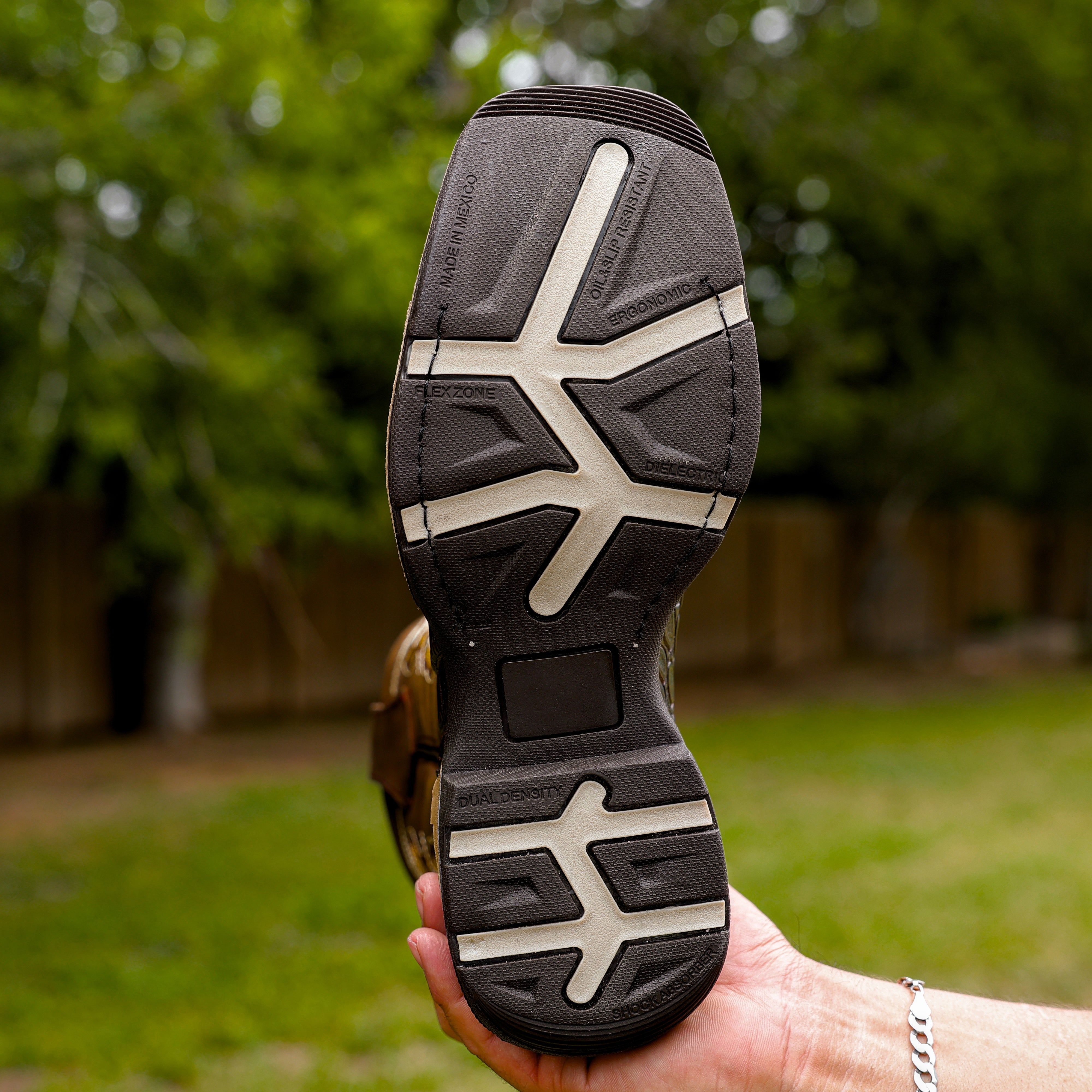 Brown Caiman Belly Leather Boots With 3D Lightweight Sole - Composite Toe