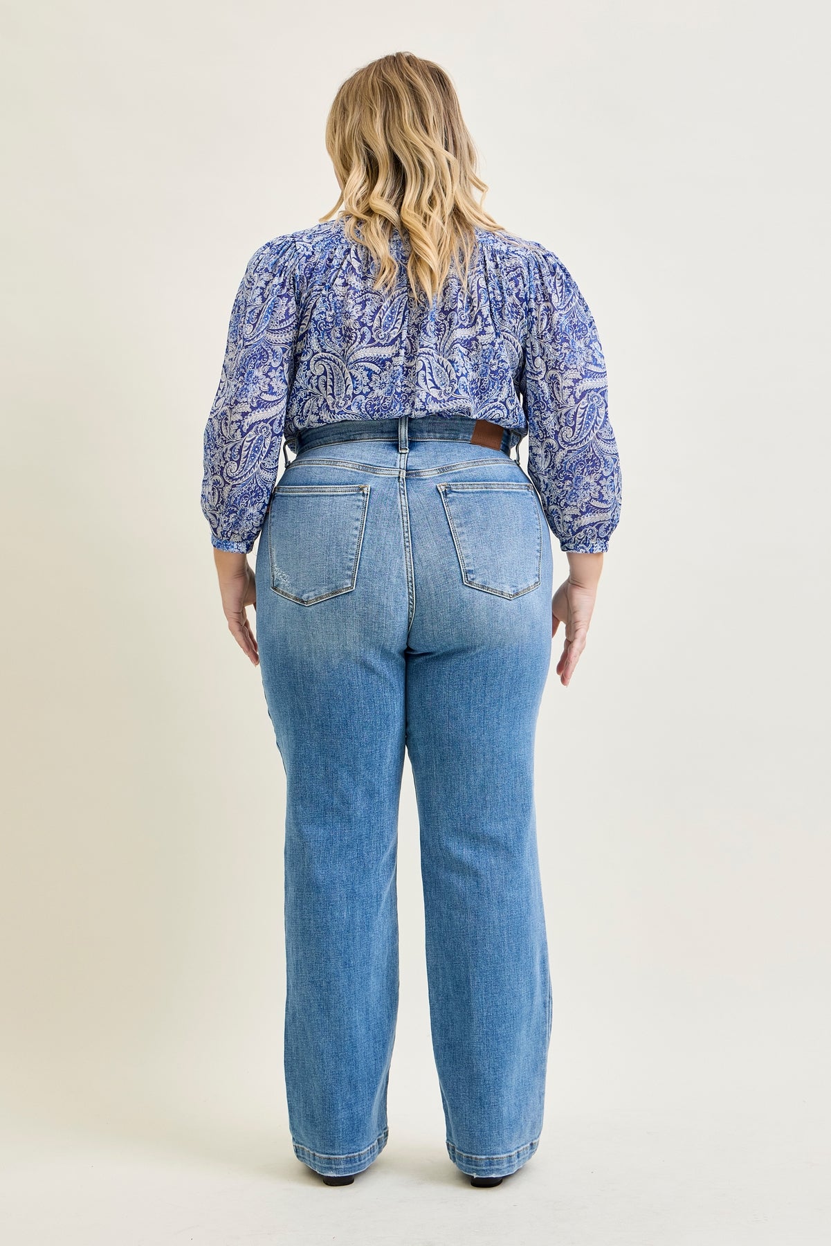 Aliana High Rise Trouser Straight Fit Jeans - PLUS