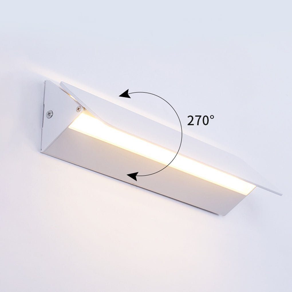 270 Rotatable Adjustable Rectangular Strip LED White Nordic Wall Lamp