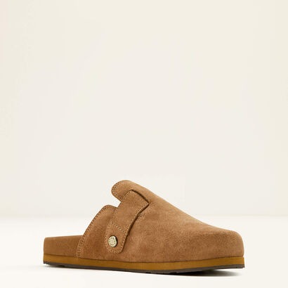 Women's Ariat Brown Floral Emboss Country Mule Slip On Shoes Clearance Sale 65%OFF