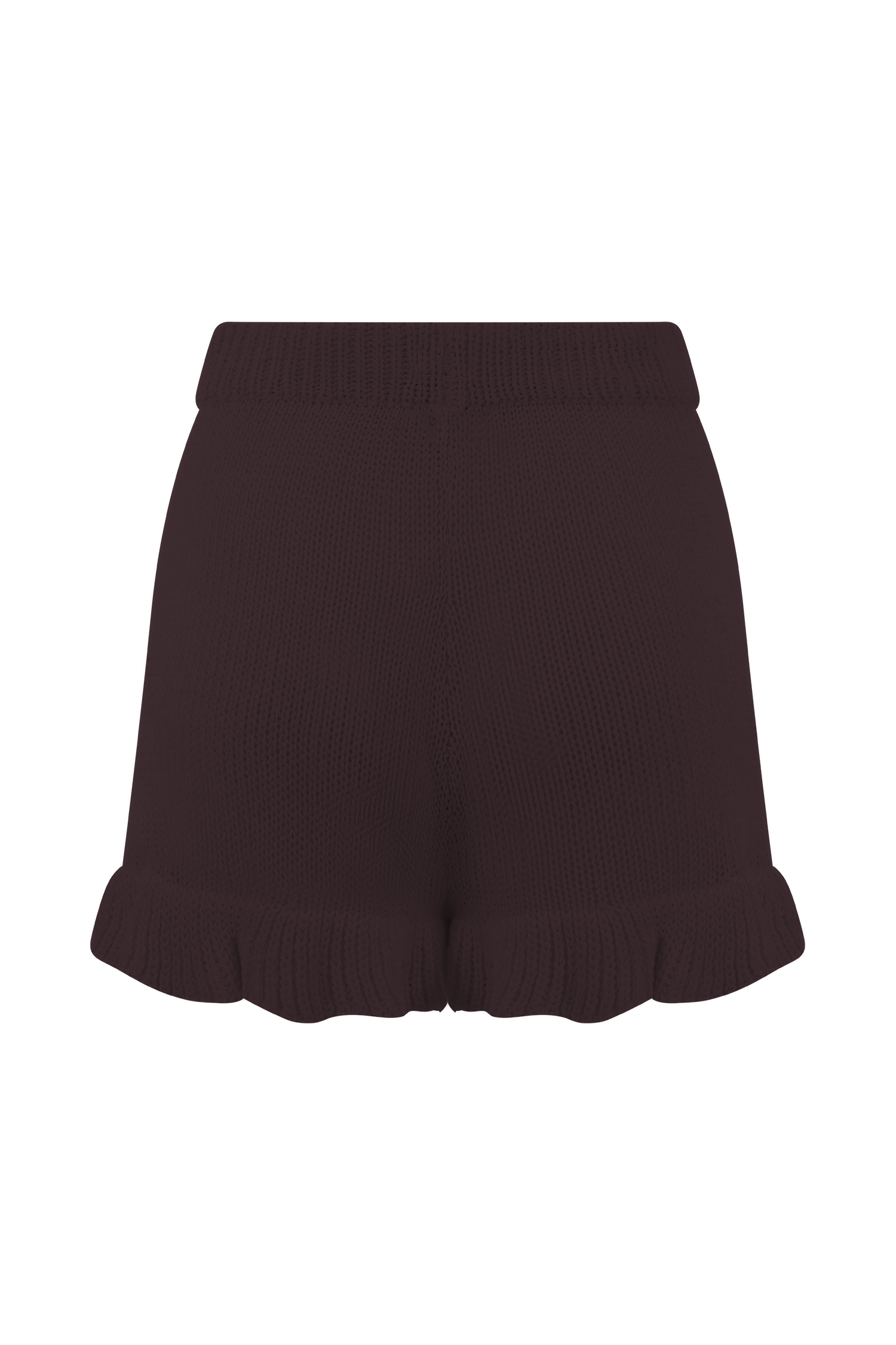 Chocolate Knit Frill Shorts