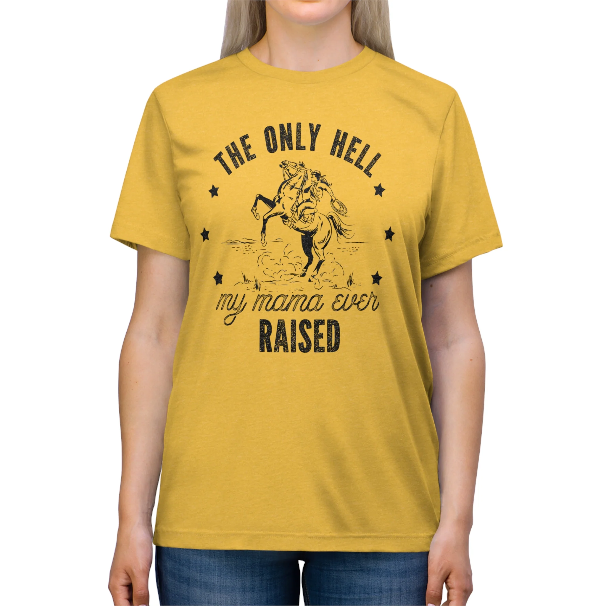 Mama Raised Hell Unisex Triblend Tee