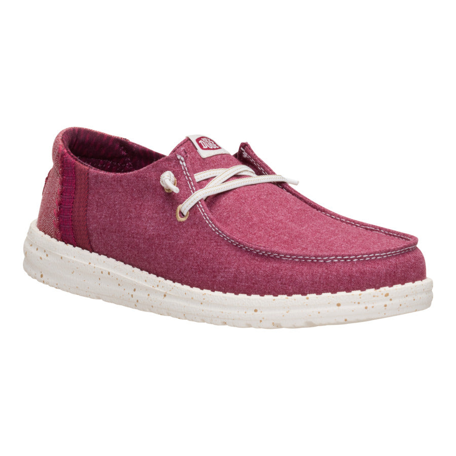 Wendy Break Brushed Linen - Burgundy