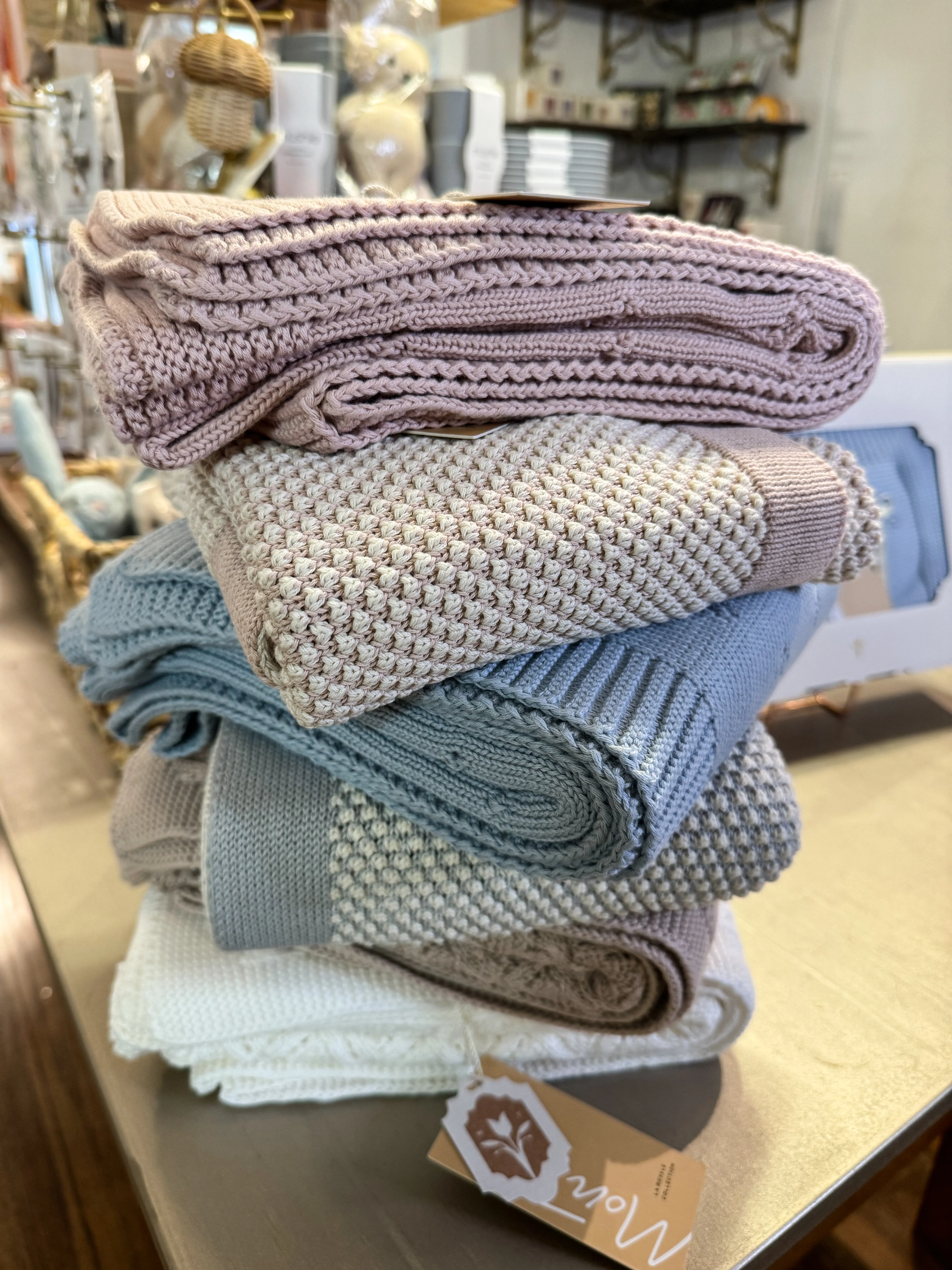 EXTRA LUXE KNIT BLANKET MUSHROOM