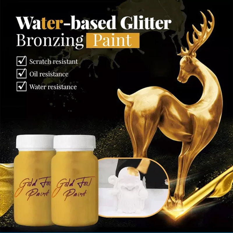 (BUY 2 GET 1 FREE )Water-Based Glitter Bronzing Paint