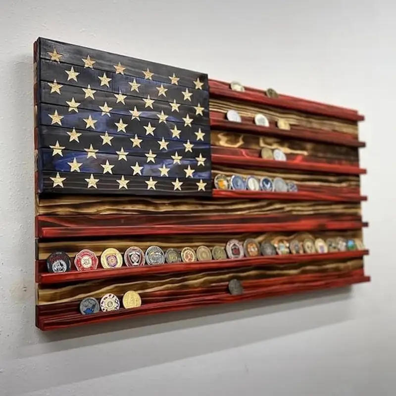 Challenge Coin Display Wooden Handmade