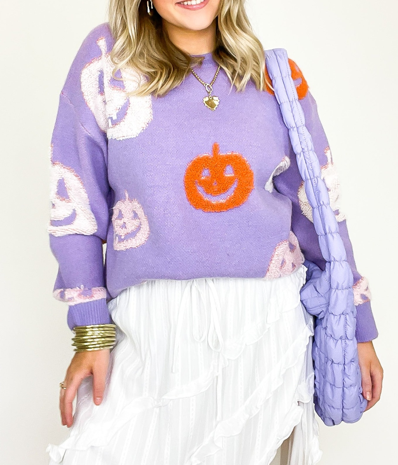 Fall Frosting Pumpkin Knit Sweater - FINAL SALE