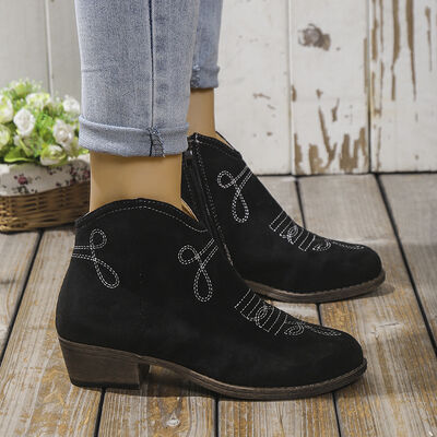 Block Heel Ankle Boots (multiple color options)