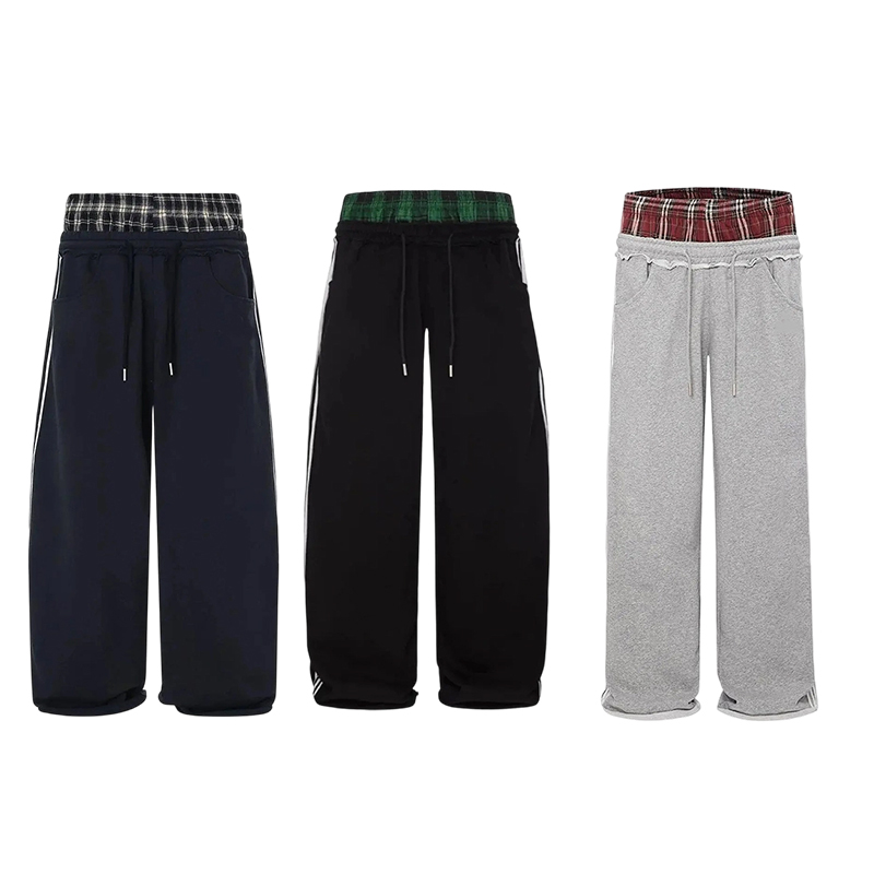 🧩🧩🧩Unisex Plaid Patchwork Sweatpants