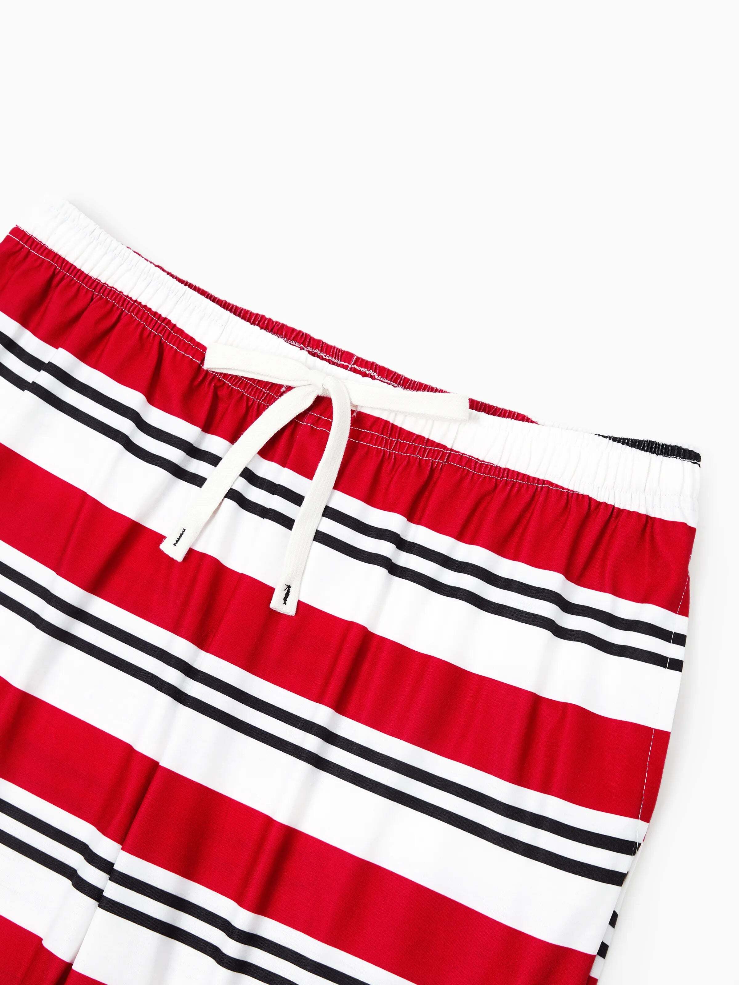 Christmas Matching Family Pajamas Set Elf Print PJS with Christmas Socks Black