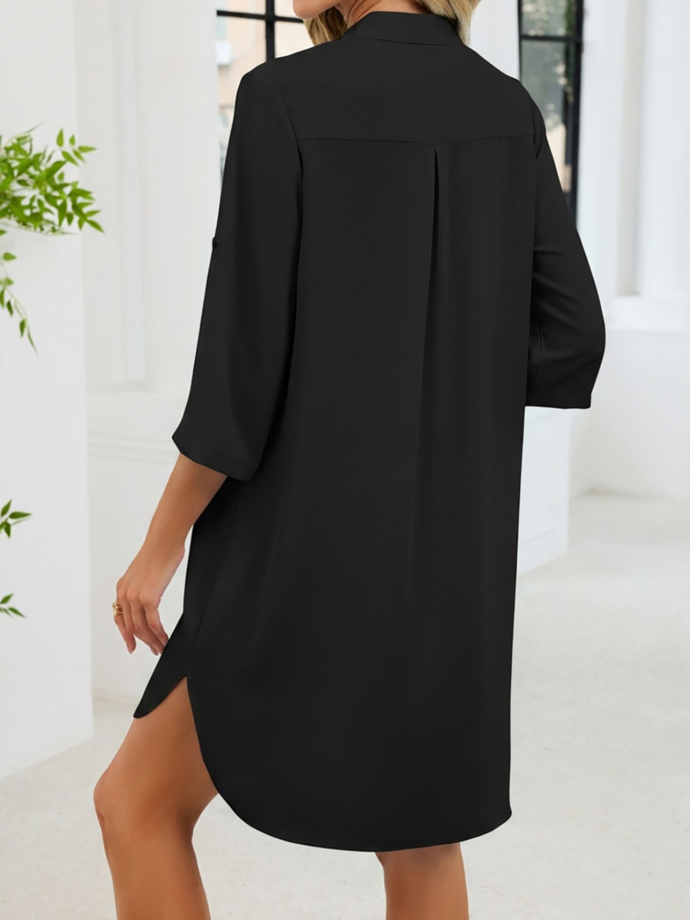 Casual Button-Down Shirt Dress