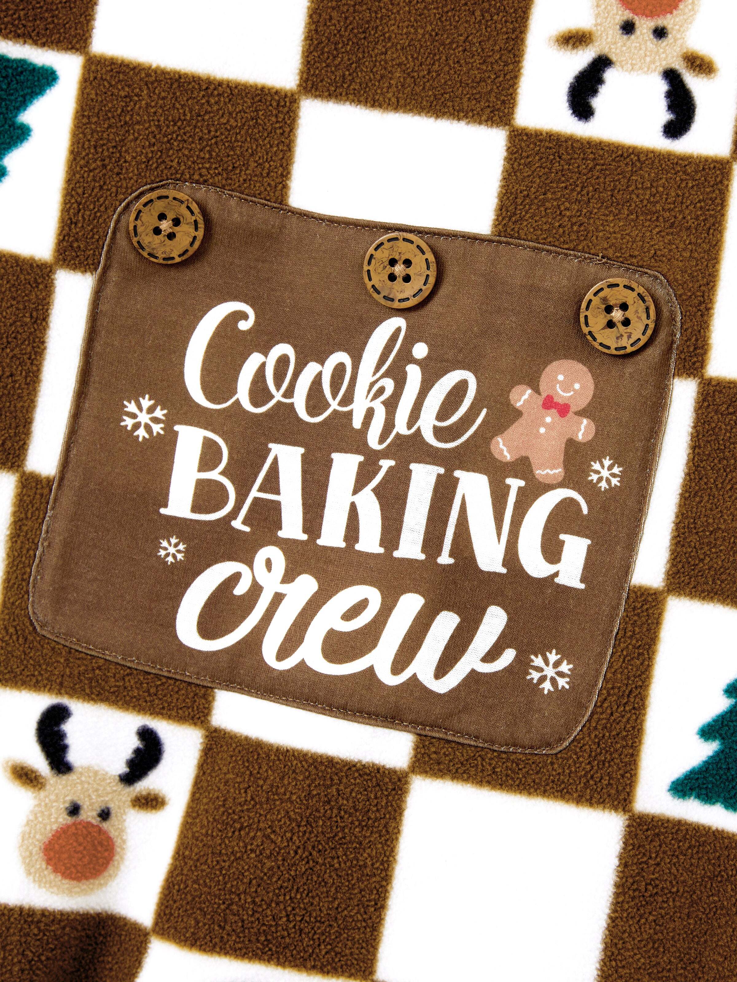 Christmas Onesies Matching Family Fleece Hoodie Pajamas Set Gingerbread Christmas-theme Plaid Print PJS with Christmas Socks Color block