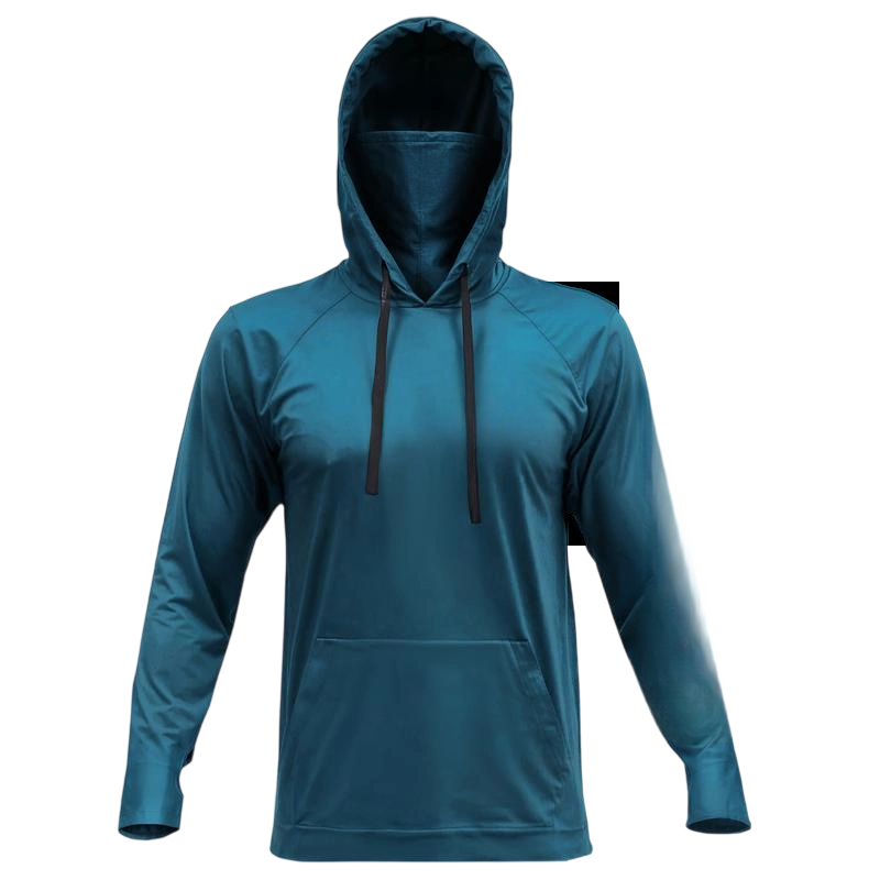 Fishing and Construction Shirts - Hooded UPF 50 Long Sleeve with Gaiter - Lightweight, Breathable, Moisture-Wicking, Premium Outdoor Wear for Men