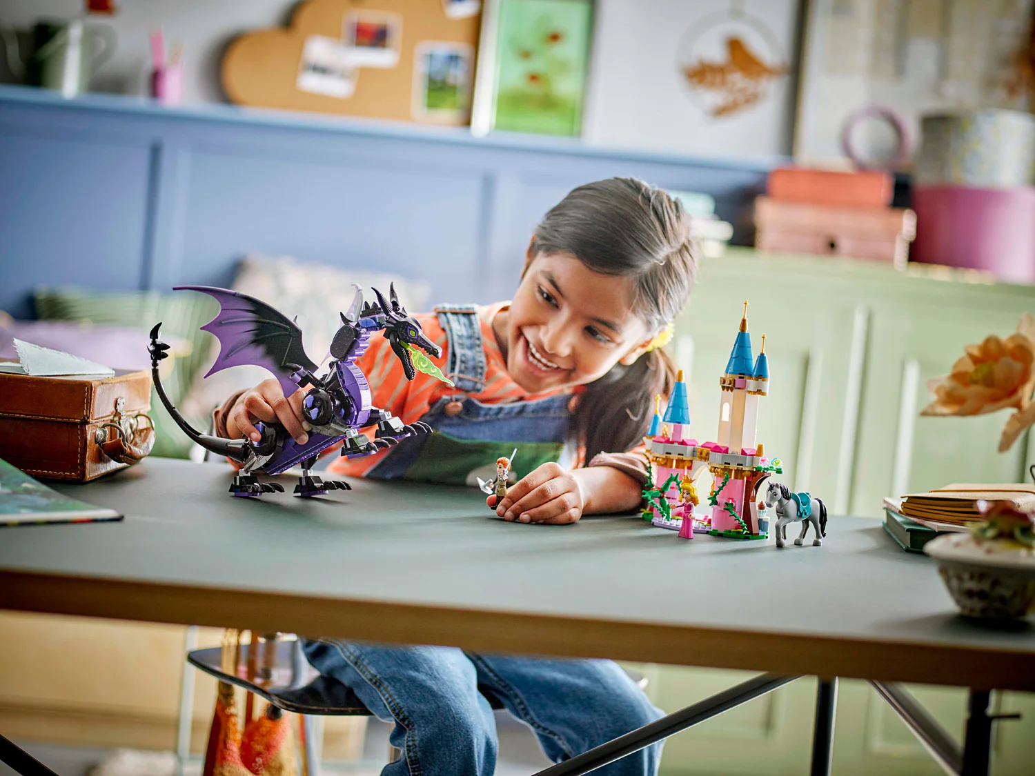 Maleficent's Dragon Form And Aurora's Castle