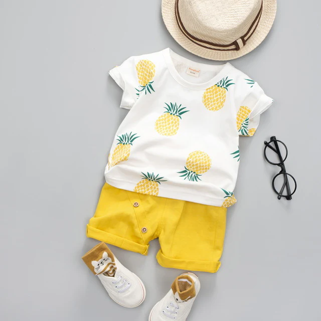 Fashion Cotton  Printed Fruit Suit For Boys
