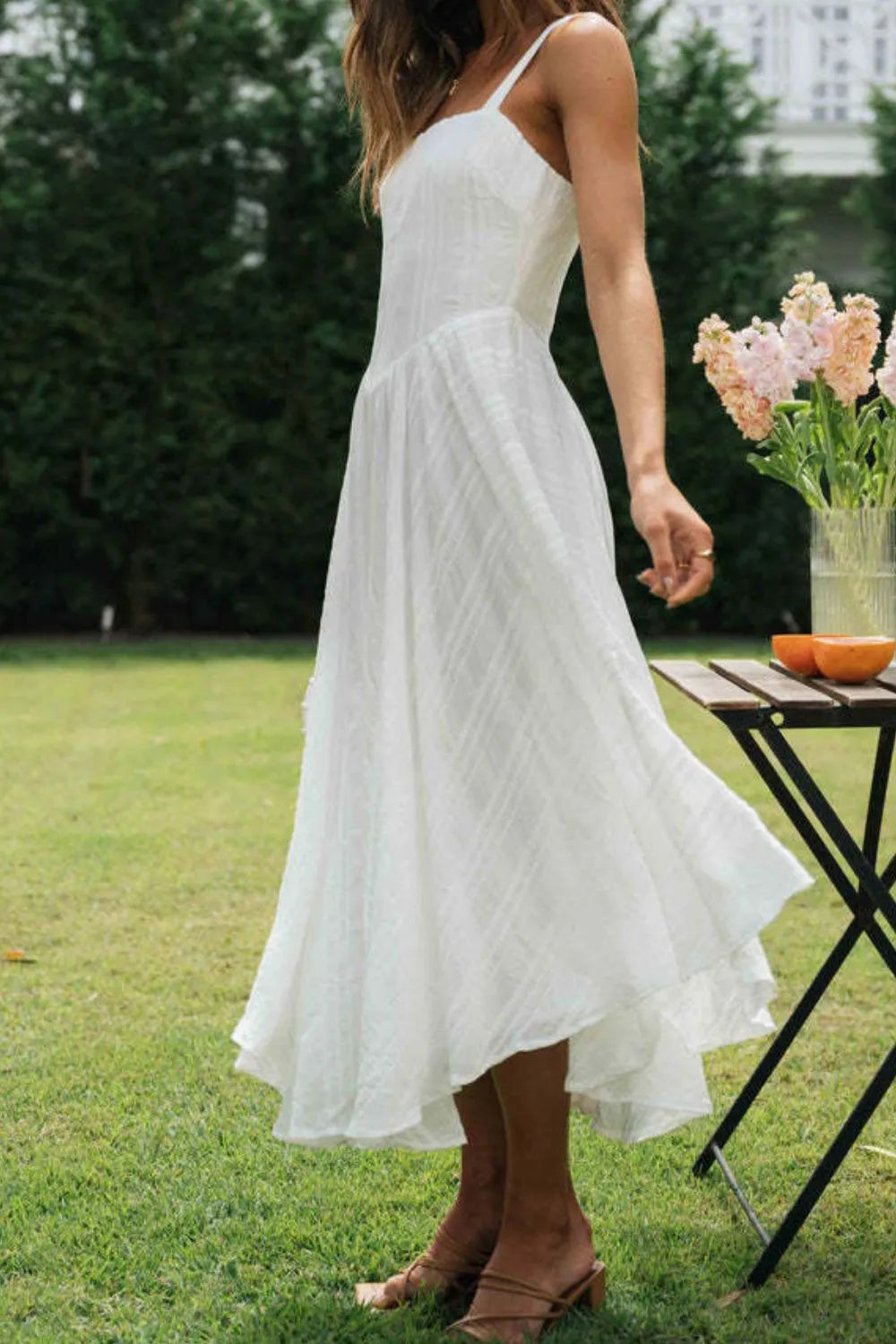 Square Neck Midi Cami Dress