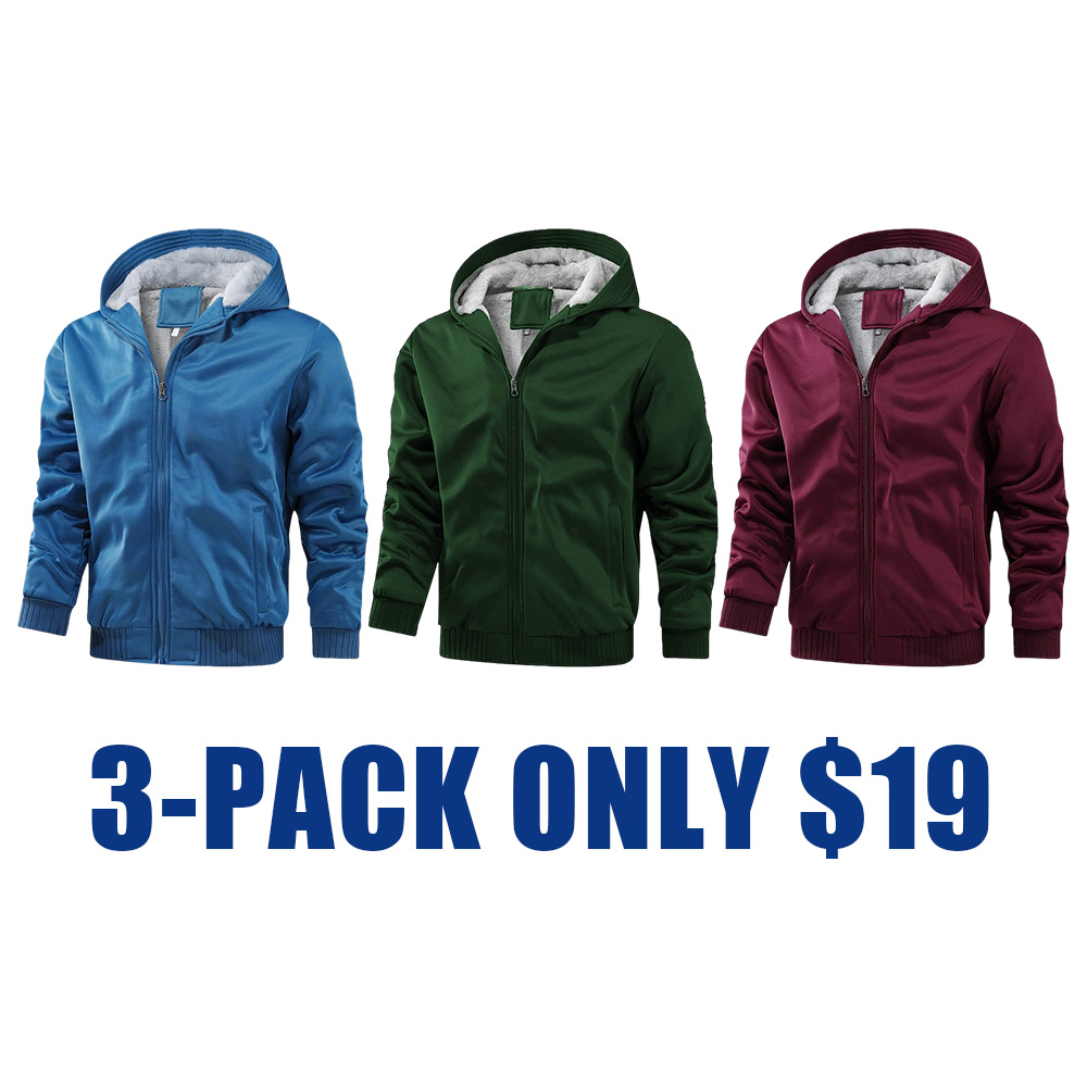 Men’s Thick Fleece Lined Hoodie Jacket